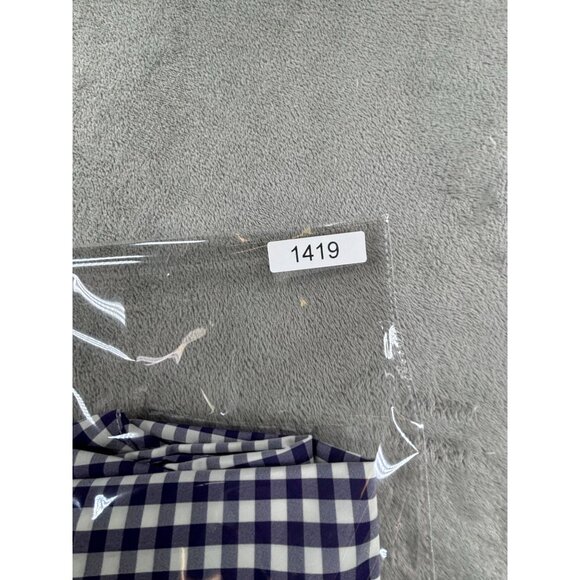 Mizzen+Main Shirt Mens Medium Trim Fit Navy/White Checkered Long Sleeve - Picture 7 of 7